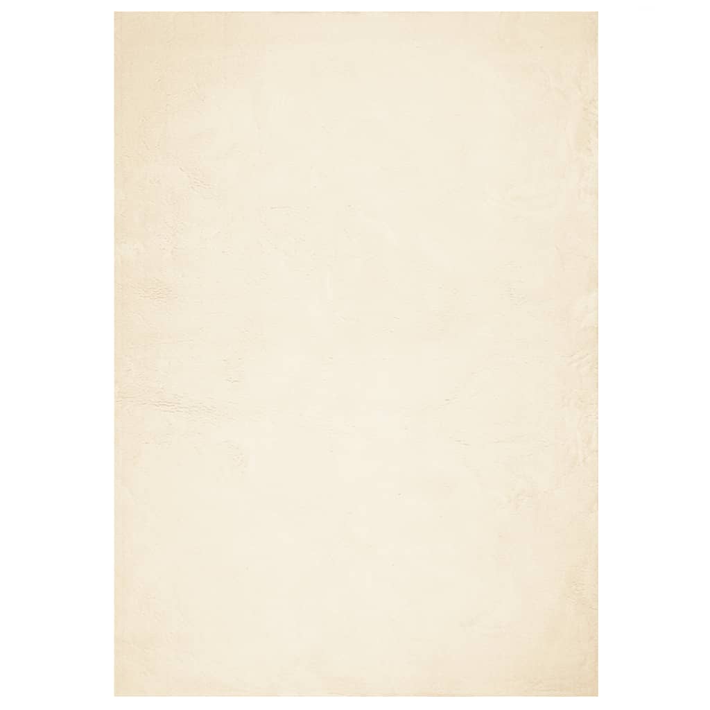 VidaXL tæppe huarte kort luv blød vaskbar 140x200 cm creme