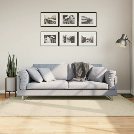 VidaXL tæppe huarte kort luv blød vaskbar 140x200 cm creme
