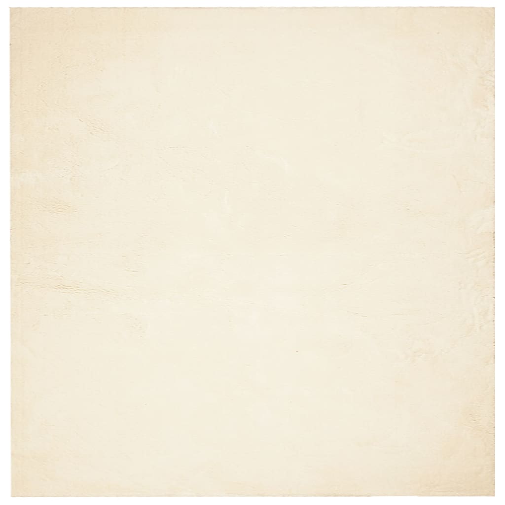 VidaXL tæppe huarte kort luv blødt vaskbart 160x160 cm creme