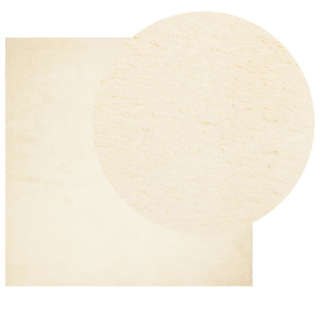 Vidaxx tæppe huarte kort luv blød vaskbar 240x240 cm creme