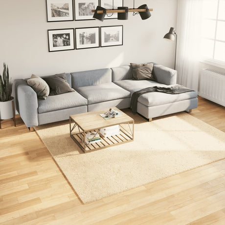 Vidaxx tæppe huarte kort luv blød vaskbar 240x240 cm creme