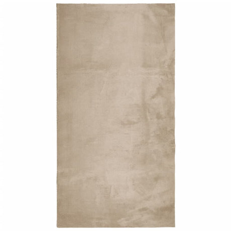 Vidaxx tæppe huarte kort luv blødt vaskbart 60x110 cm sandfarvet