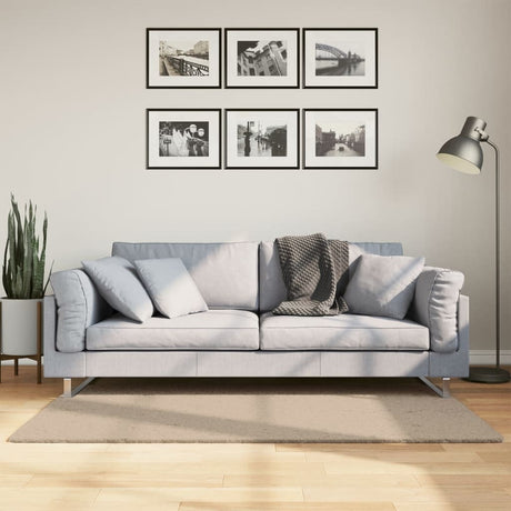 Vidaxx tæppe huarte kort luv blødt vaskbart 80x150 cm sandfarvet