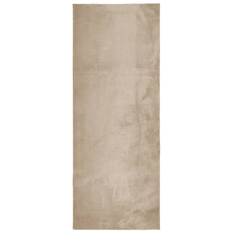 Vidaxx tæppe huarte kort luv blødt vaskbart 80x200 cm sandfarvet