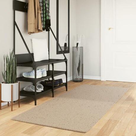 Vidaxx tæppe huarte kort luv blødt vaskbart 80x200 cm sandfarvet