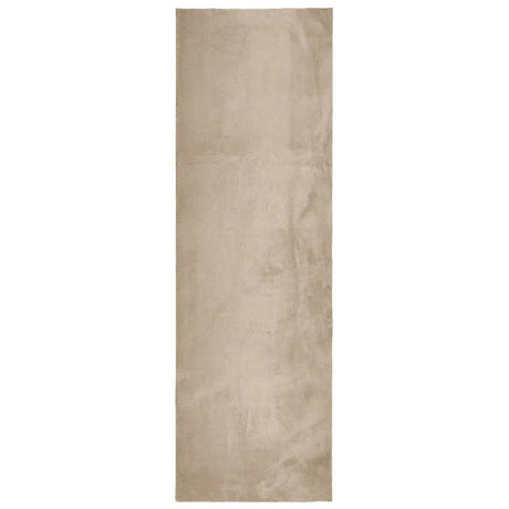 Vidaxx tæppe huarte kort luv blødt vaskbart 80x250 cm sandfarvet