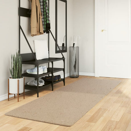 Vidaxx tæppe huarte kort luv blødt vaskbart 80x250 cm sandfarvet