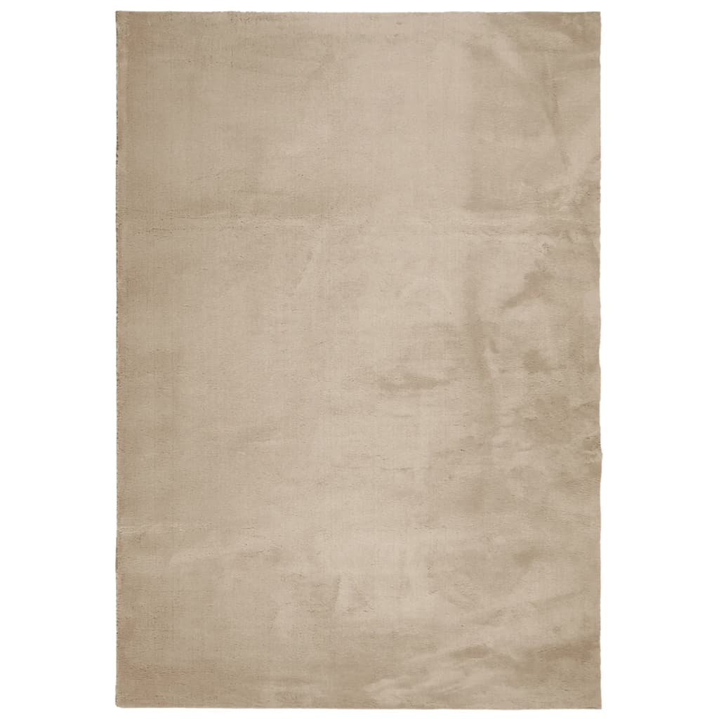 Vidaxx tæppe huarte kort luv blødt vaskbart 120x170cm sandfarvet