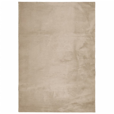 VidaXL tæppe huarte kort luv blødt vaskbart 140x200cm sandfarvet