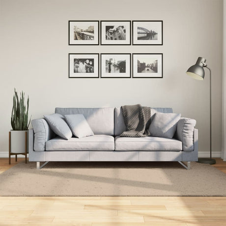 VidaXL tæppe huarte kort luv blødt vaskbart 140x200cm sandfarvet