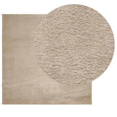 Vidaxx tæppe huarte kort luv blødt vaskbart 160x160cm sandfarvet