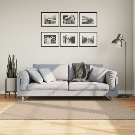 Vidaxx tæppe huarte kort luv blødt vaskbart 160x160cm sandfarvet