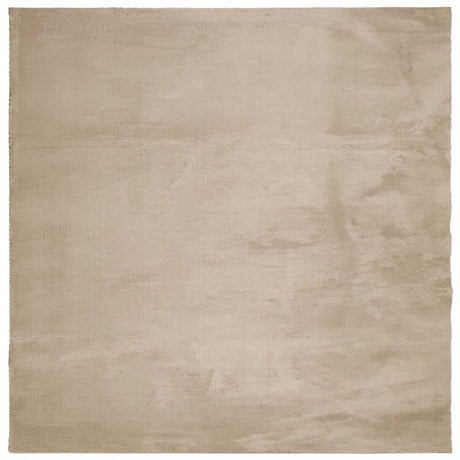 Vidaxx tæppe huarte kort luv blødt vaskbart 200x200cm sandfarvet