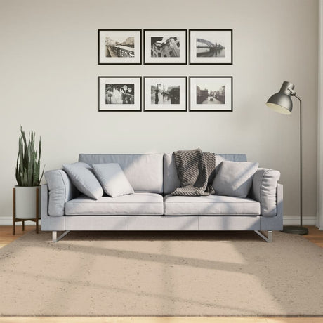Vidaxx tæppe huarte kort luv blødt vaskbart 200x200cm sandfarvet
