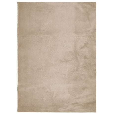 VidaXL tæppe huarte kort luv blødt vaskbart 200x280cm sandfarvet