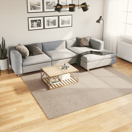 Vidaxx tæppe huarte kort luv blødt vaskbart 240x240cm sandfarvet