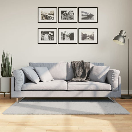 VidaXL tæppe huarte kort luv blødt vaskbart 80x150 cm grå