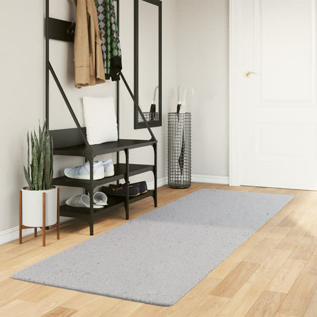 VidaXL tæppe huarte kort luv blødt vaskbart 80x250 cm grå