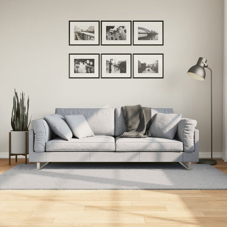 Vidaxx tæppe huarte kort luv blødt vaskbart 100x200 cm grå