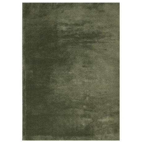 VidaXL tæppe huarte kort luv blødt vaskbart 140x200 cm skovgrønt