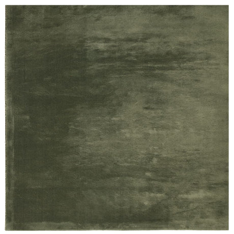 VidaXL tæppe huarte kort luv blødt vaskbart 160x160 cm skovgrønt
