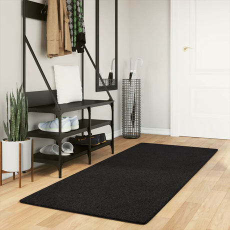 Vidaxx tæppe huarte kort luv blødt vaskbart 80x200 cm sort