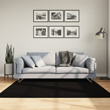 Vidaxx tæppe huarte kort luv blødt vaskbart 160x160 cm sort