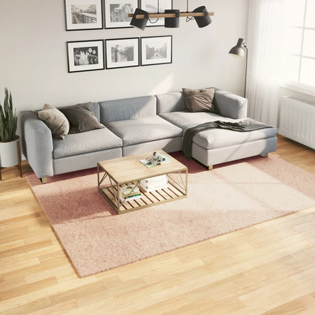 VidaXL tæppe huarte kort luv blødt vaskbart 200x280 cm pink