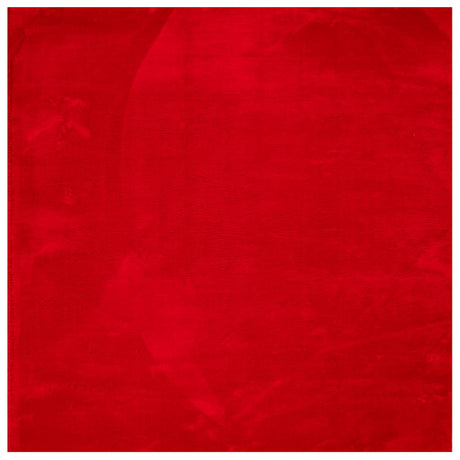 VidaXL tæppe huarte kort luv blødt vaskbart 160x160 cm rødt