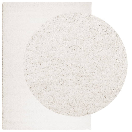 VidaXL tæppe pamplona shaggy dyb luv moderne 120x170 cm creme