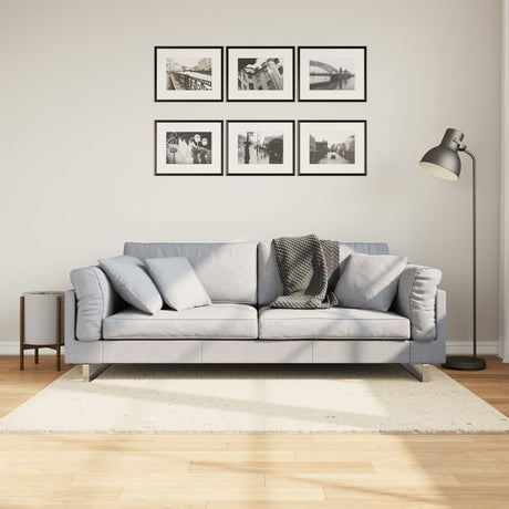 VidaXL tæppe pamplona shaggy dyb luv moderne 120x170 cm creme