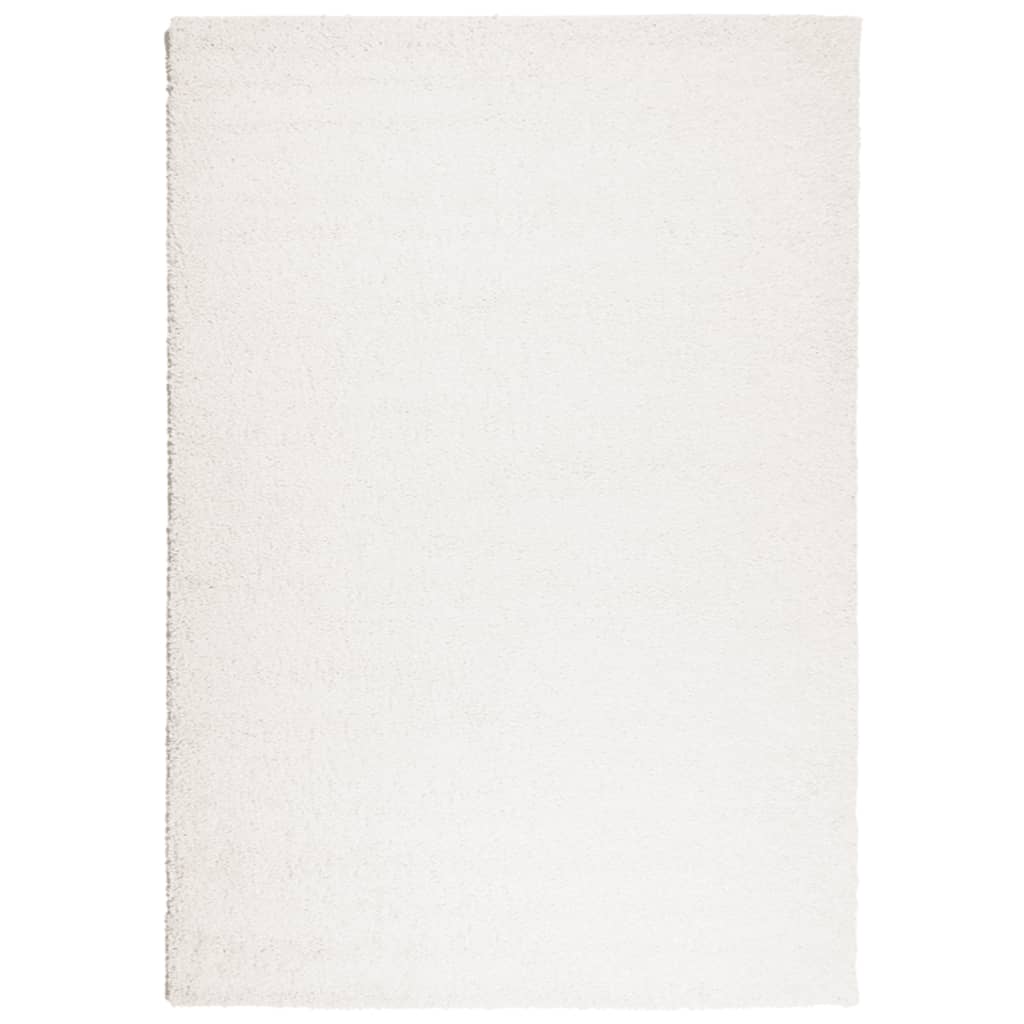 VidaXL tæppe pamplona shaggy dyb luv moderne 160x230 cm creme