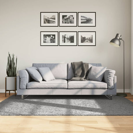 VidaXL tæppe pamplona shaggy dyb luv moderne 140x200 cm grå