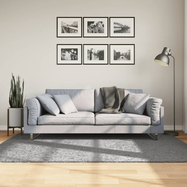 VidaXL tæppe pamplona shaggy dyb luv moderne 140x200 cm grå