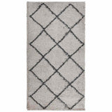 VidaXL tæppe pamplona shaggy høj luv 80x150 cm beige antracit