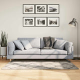 VidaXL tæppe pamplona shaggy høj luv 80x150 cm beige antracit