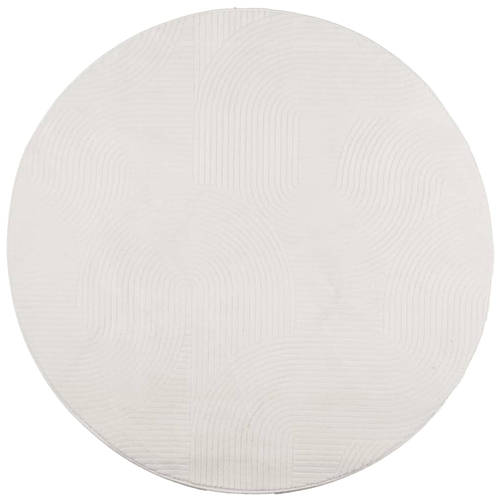 Vidaxl tæppe iza kort luv skandinavisk ø 160 cm creme