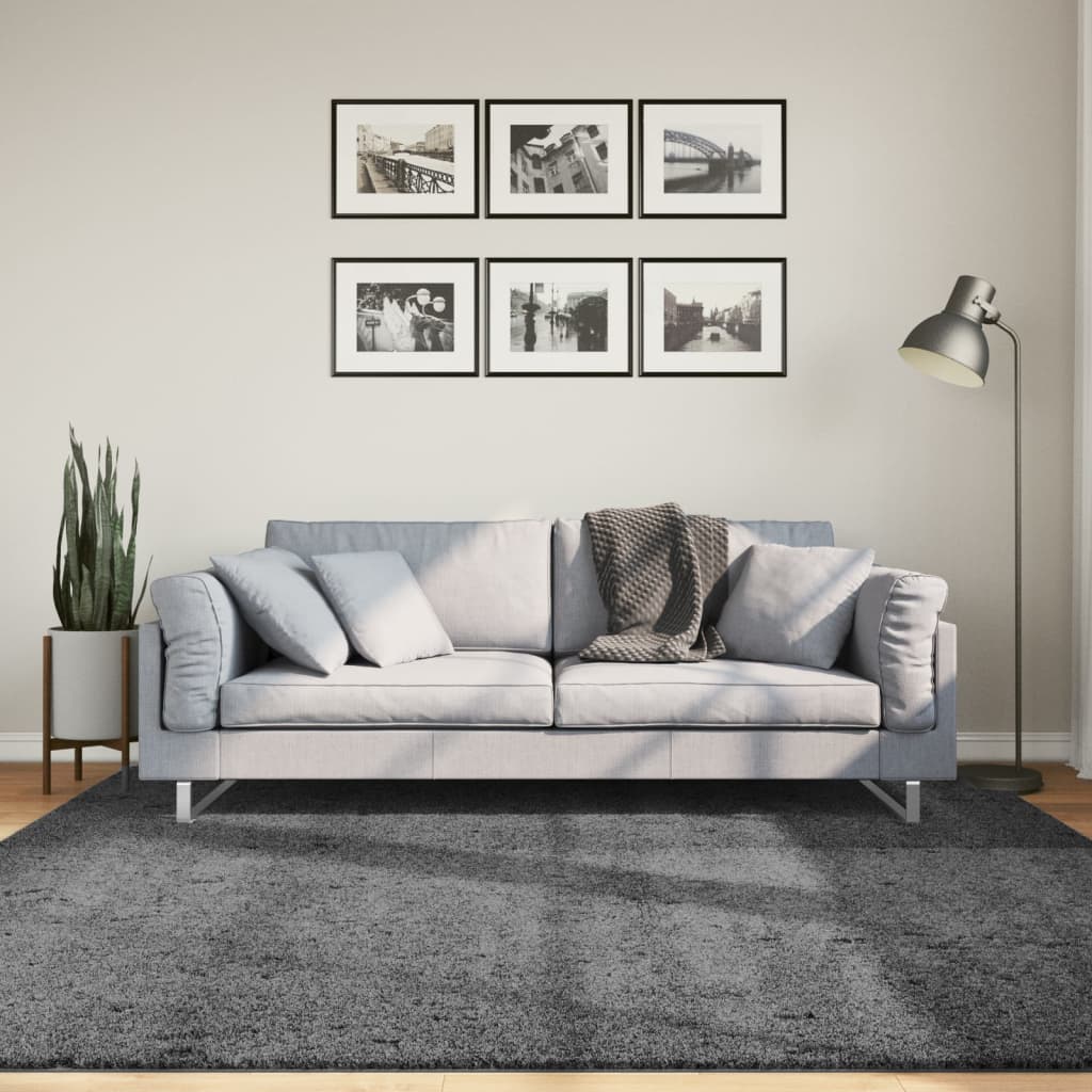 Vidaxx tæppe oviedo lav luv 200x200 cm antracit