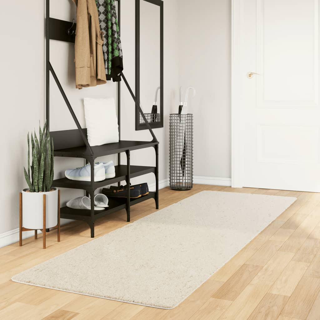 VidaXL tæppe oviedo lav luv 80x250 cm beige