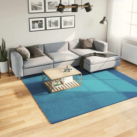 VidaXL tæppe oviedo lav luv 240x240 cm turkis