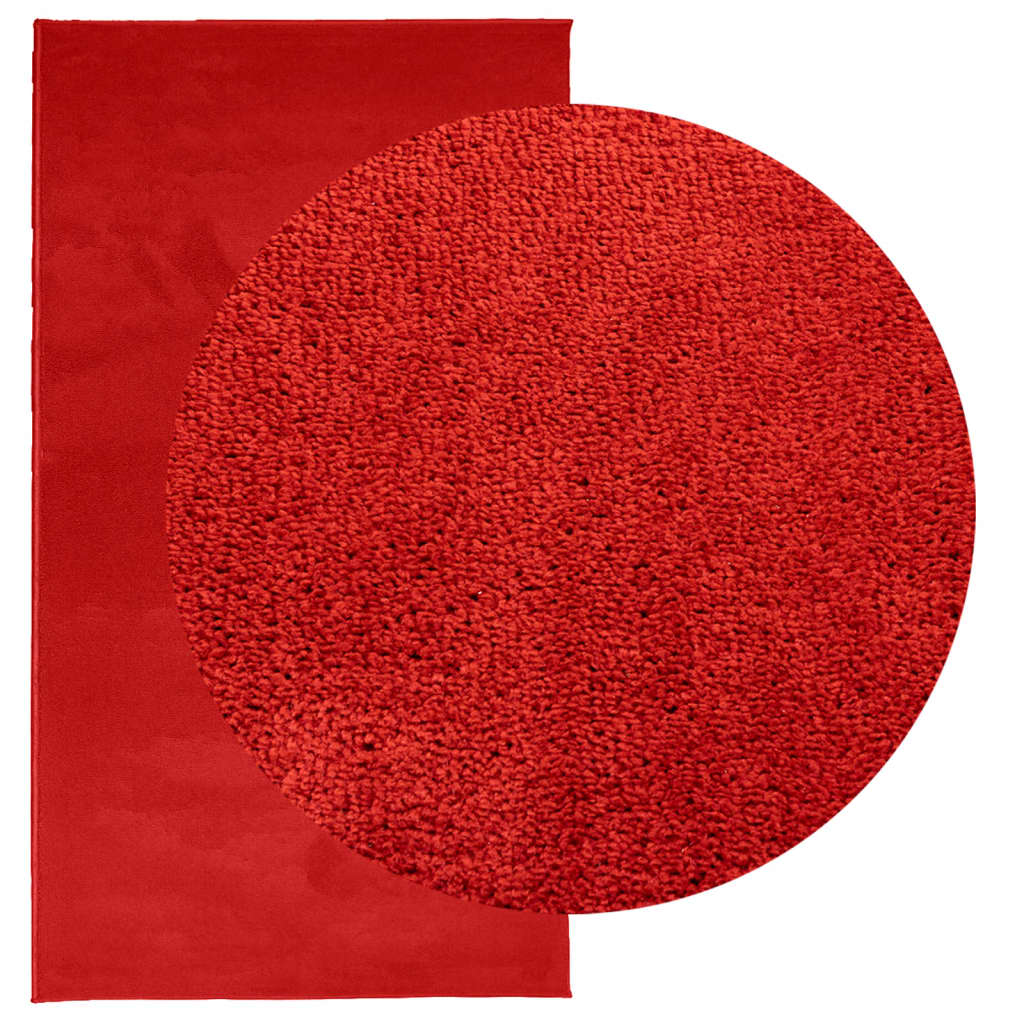 VidaXL tæppe oviedo lav luv 60x110 cm rødt