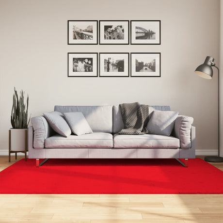 VidaXL tæppe oviedo lav luv 140x200 cm rødt