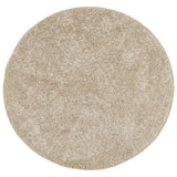 Vidaxl tæppe istan høj luv blank ø 80 cm beige