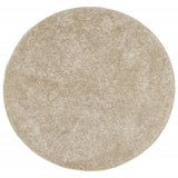 Vidaxl tæppe istan højluvet blank ø 160 cm beige