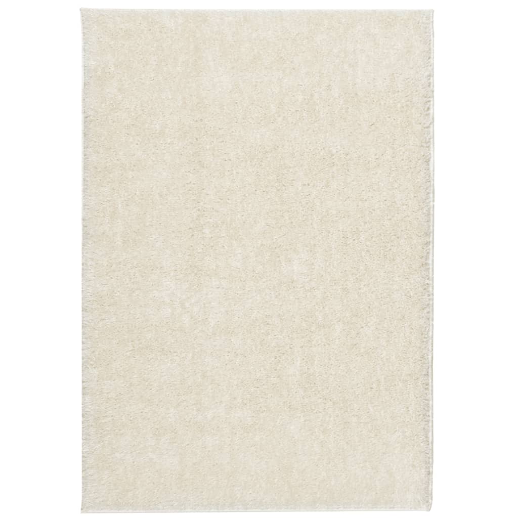 Vidaxx tæppe istan høj luv blank 160x230 cm cremefarvet