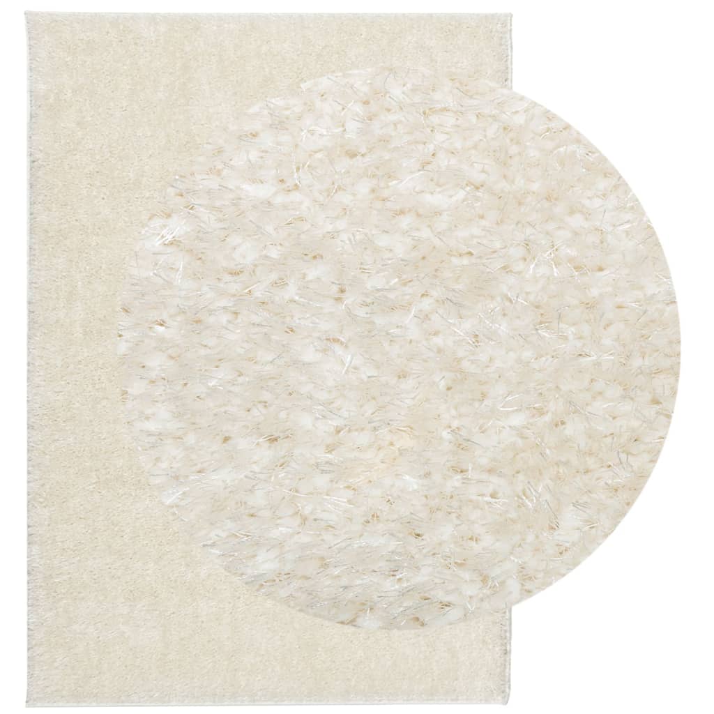 Vidaxx tæppe istan høj luv blank 160x230 cm cremefarvet