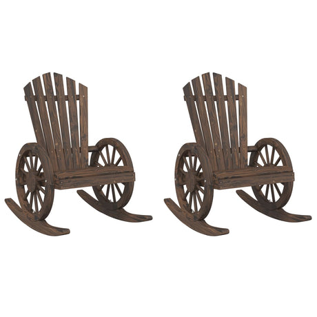 Vidaxl schommelstoelen 2 st adirondack massief vurenhout