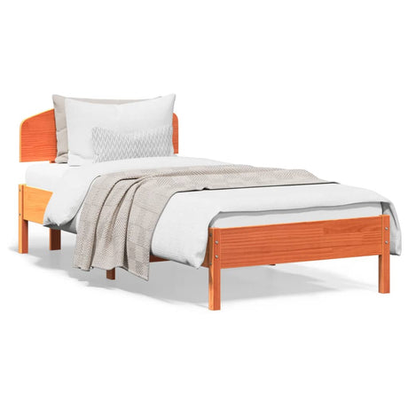 Vidaxl bedframe zonder matras massief grenenhout wasbruin 100x200 cm