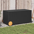 Vidaxl tuinbox met wielen 190 l poly rattan zwart