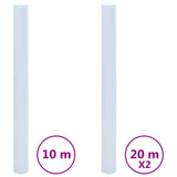 VidaXL Vinduesfilm 3 stk statisk mat PVC transparent hvid